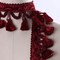 1 Yard Elegant Red Gimp Trim with Decorative Silky Tassels for Upholstery & Drapery